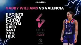 EUROLEAGUE W D11 - GABBY WILLIAMS HIGHLIGHTS VS VALENCIA BASKETBALL CLUB