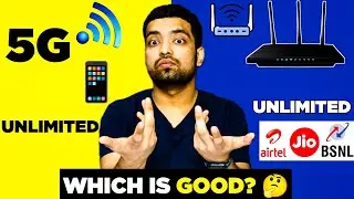 5G Vs Fiber Broadband ⚡️ Which Is Best? | 5G Mobile Internet Vs Airtel Jio Fiber | Plans, Speed