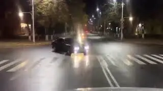 Bmw e34 drifts at night