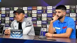 NASAF 2:1 SHABAB AL AHLI o‘yindan so‘ng R. Berdiyev va Z. Marushich ishtirokida matbuot anjumani