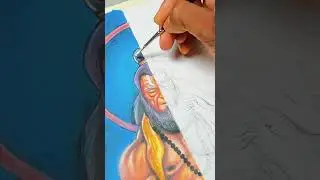 Doms vs Camel Oil pastel | Hanuman Drawing 