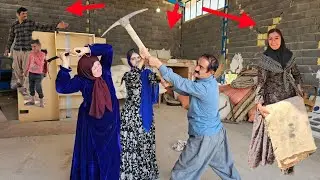 A fierce fight between mother and father, and the mother's resistance, and a fight with the father,