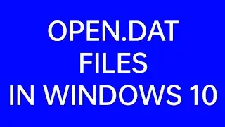 how to open .dat files in windows | Tamil | kkspandi ceo |