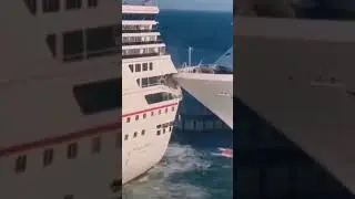 Collision of two cruise liners #viral #lifehack #shorts