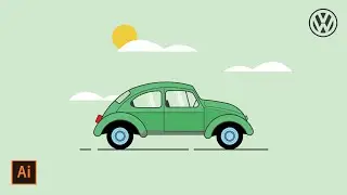 #8 Tutorial Illustrator | Cara Membuat Vektor Mobil Volkswagen Vintage di Adobe Illustrator