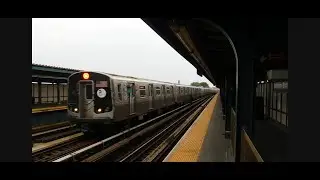 1080p⁶⁰ IND Fulton Street Line: Howard Beach-bound R179 A Train @ Rockaway Boulevard