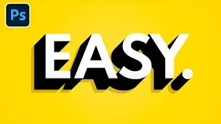 Simple 3D Text Photoshop