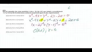 (ESPCEX - 2019) As equações das retas paralelas à reta r: 3x+4y-1=0