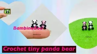 Crochet tiny Panda Bear - 12mm tall