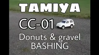 Tamiya cc01 cross country Mitsubishi Pajero metaltop wide 49490 cc-01 58133 donuts in the gravel