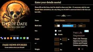 Death Date besucht (Todestag Webseite)
