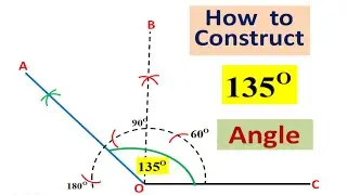 How to draw 135 degree angle
