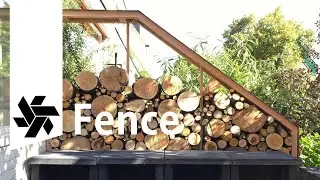 A Fence as Firewood storage and Seating area // Woodworking
