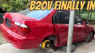 Installing A B20V Engine In My Project Honda EK3 | Ruby 2.0 Build (Part 2)