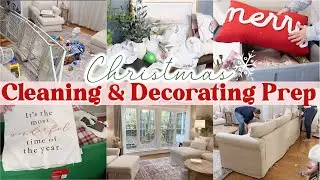 CHRISTMAS DECORATING PREP & CLEANING 2022 | PULLING OUT CHRISTMAS DECOR! UNDECORATE WITH ME!