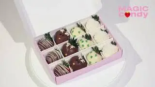 Набор из 12 клубник в шоколаде 