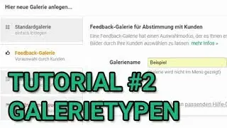 PICTRS Tutorial -  #2 Welche Galerietypen gibt es?
