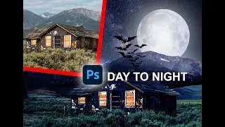 Convert Day Scene to Night Time use colour balnce and lavel with photoshop cc