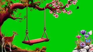 Flying Birds Green Screen Flower Garden Background Video Effects HD | Deer Green Screen Garden
