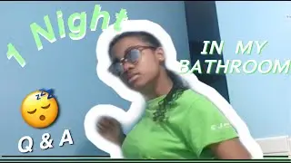 24 HOUR OVERNIGHT BATHROOM CHALLENGE | Q & A | Kathleenie
