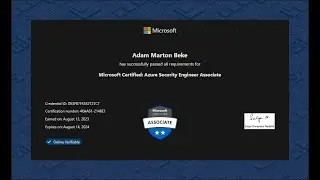 Nick and I both passed our AZ-500 Azure Security Engineer Associate Certification