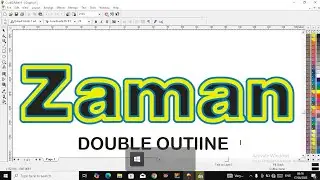 Type Double Outline Text in coreldraw|