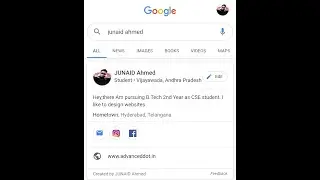 Add Your Name to Google Search-Google Card