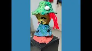 How to prepare Doll from Egg carton🪆small doll with egg carton #shorts#youtubeshorts #createcraftart