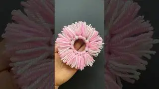 ✅ Hair Scrunchie made at home | Hair Tie | Yarn Scrunchies | #scrunchie #hairclip #headband