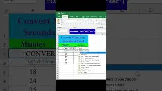 😎😎Convert Minutes to Seconds in Excel😂😂 || 