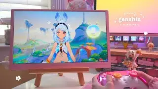 🐬 playing genshin on a late summer afternoon | 1 hr of gameplay ambience (jp dub, rog ally x) ✩