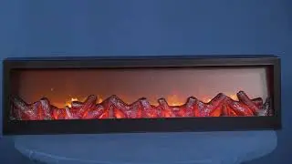 Caminetto led effetto fuoco 20x75x10 cm