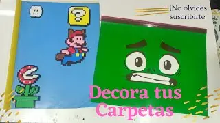 como decorar tus CARPETAS usadas estilo gamer y comics épico