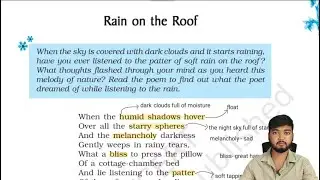 Rain On The Roof | line by line explanation | Class 9 | English- Beehive