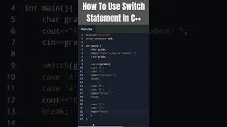 How to Use Switch Statement In C++