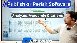 Publish or Perish Software || Analyzes Academic Citations || Literature Review || Hindi