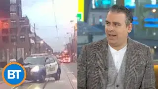 A Toronto police cruiser just struck a pedestrian — and it was caught on camera