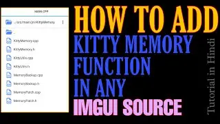How To Add Kitty Memory Function In ImGui Source