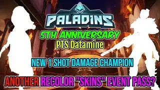 NEW 1SHOT DAMAGE CHAMPION? Paladins 5th Anniversary PTS Datamine & Discussion