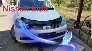Nissan tiida. полная покраска в гаражных условиях