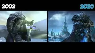 Warcraft III: Reforged - Scourge/Arthas Campaign Menu Screen Comparison (2002 vs 2020)