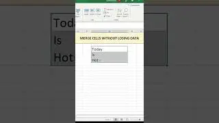 Merge Cells Without Losing Data | 