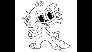 Funny cat from the Russian film How to draw a easy? Чучело-мяучело Как нарисовать просто?