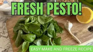 Easy Recipe for Making and Freezing Pesto 🍃🍃Using Fresh Basil From Your Garden.