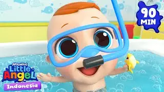 Lagu mandi bayi | Little Angel Bahasa Indonesia | Kartun dan Lagu Anak