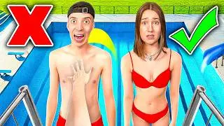 RICHTIG oder VON 10 METER TURM STOẞEN... 😳 (vs FREUNDIN)