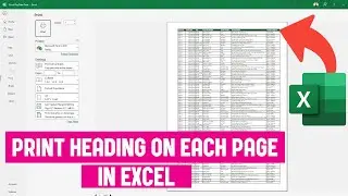 How to Print Column Headings on Each Page in Excel | Put the same header on each page in Excel
