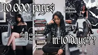 reading vlog where I *attempt* to read 10,000 pages in 10 days to celebrate 10K + summerween!