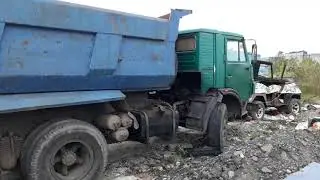 Мини обзор бензовоза Камаз, переоборудованного в самосвал!