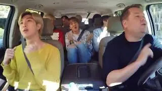 BTS Carpool karaoke with James Corden singing Post Malone's "Circle"